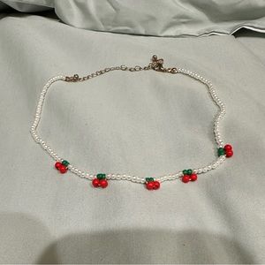 cute cherry necklace